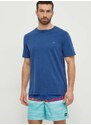 Bavlněné plážové tričko Guess tmavomodrá barva, F4GI09 KA260