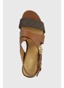 Kožené sandály MICHAEL Michael Kors Vera hnědá barva, 40S4VEMS1B