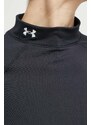 Tréninkové tričko s dlouhým rukávem Under Armour ColdGear Authentics černá barva, s pologolfem, 1368702
