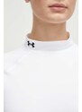 Tréninkové tričko s dlouhým rukávem Under Armour ColdGear Authentics bílá barva, s pologolfem, 1368702