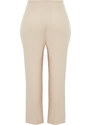 Trendyol Curve Stone High Waist Buckle Detail Woven Trousers