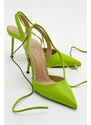 LuviShoes Bonje Green Women's Heeled Shoes