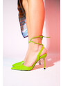 LuviShoes Bonje Green Women's Heeled Shoes