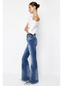 Trendyol Blue More Sustainable High Waist Flare Jeans