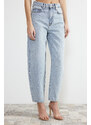 Trendyol Light Blue High Waist Barrel Jeans