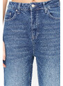 Trendyol Blue More Sustainable High Waist Slim Mom Jeans