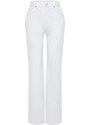 Trendyol White High Waist Wide Leg Jeans