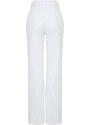 Trendyol White High Waist Wide Leg Jeans