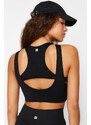 Trendyol Black Back Reflector Print Detailed Support/Shaping Knitted Sports Bra