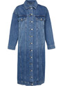 Trendyol Blue More Sustainable Denim Trench Coat