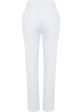 Trendyol White Front Buttoned High Waist Mom Jeans