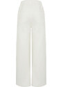 Trendyol White More Sustainable Elastic Waist High Waist Extra Wide Leg Jeans