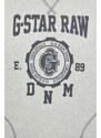 Mikina G-Star Raw pánská, šedá barva, s potiskem