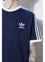 Bavlněné tričko adidas Originals Adicolor Classics 3-Stripes tmavomodrá barva, IA4850