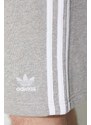 Bavlněné šortky adidas Originals Adicolor 3-Stripes šedá barva, melanžové, IU2340