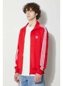 Mikina adidas Originals pánská, červená barva, s aplikací, IJ7060