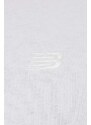 Bavlněné tričko New Balance MT41533WT bílá barva, s aplikací