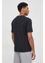 Bavlněné tričko New Balance MT41533BK černá barva, s aplikací