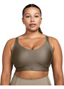 Under Armour Infinity Low Strappy Bra | Taupe Dusk/Black