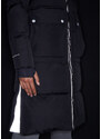bonprix Premium péřový kabát s recyklovaným prachovým peřím a s reflexními prvky Černá