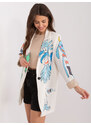 Fashionhunters Krémová bunda s barevným potiskem