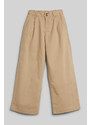 KALHOTY GANT BOX PLEAT CHINO PANTS hnědá 134/140