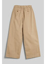 KALHOTY GANT BOX PLEAT CHINO PANTS hnědá 134/140