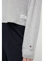 Tričko s dlouhým rukávem Tommy Hilfiger šedá barva