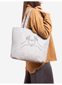 Shelvt Grey fabric shopping bag