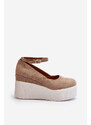 Kesi Dámské béžové espadrilky Malla Wedge