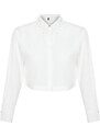 Trendyol Ecru Collar Stone Detailed Cotton Crop Woven Shirt