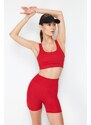 Trendyol Red Brushed Soft Fabric Support/Shaping Print Knitted Sports Bra