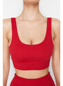 Trendyol Red Brushed Soft Fabric Support/Shaping Print Knitted Sports Bra