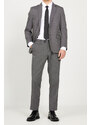 ALTINYILDIZ CLASSICS Men's Black-gray Regular Fit Relaxed Cut Mono Collar Patterned Suit