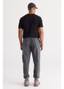 AC&Co / Altınyıldız Classics Men's Anthracite-melange Standard Fit Regular Cut Fleece Cargo Pocket Jogger Sweatpants