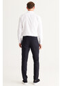 ALTINYILDIZ CLASSICS Men's Navy Blue Slim Fit Slim Fit Side Pockets Elastic Waist Classic Fabric Trousers