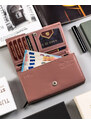 Dámská kožená peněženka Peterson RD-07-GCL 3744 růžová