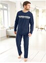 Blancheporte Pyžamové tričko s dlouhými rukávy a proužky námořnická modrá 77/86 (S)
