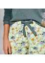 Blancheporte Pyžamové kalhoty s potiskem "okvětních lístků" potisk zelená 46/48