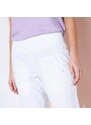 Blancheporte 7/8 rovné kalhoty s pružným pasem bílá 38