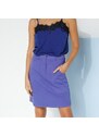 Blancheporte Rovná tvilová sukně fialová 36