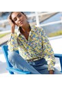 Blancheporte Košile s potiskem mini květin modrá/žlutá 38