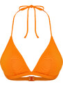 Trendyol Orange Triangle Gathered Bikini Top