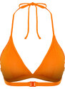 Trendyol Orange Triangle Gathered Bikini Top