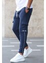 Madmext Navy Blue Men's Pocket Tracksuit 4828