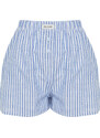 Trendyol Blue Striped Buckle Gift Viscose Woven Pajama Bottoms