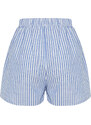 Trendyol Blue Striped Buckle Gift Viscose Woven Pajama Bottoms