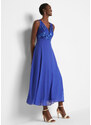 bonprix Šifónové šaty s pajetkovou výšivkou Modrá
