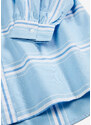bonprix Oversized košilová halenka s pruhy Modrá