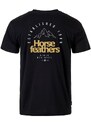 horsefeathers Pánské triko peak emblem t-shirt black